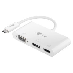 Goobay USB-C Multiport Adapter - VGA, DP & HDMI - Ultimate Connectivity Solution for Your Devices!